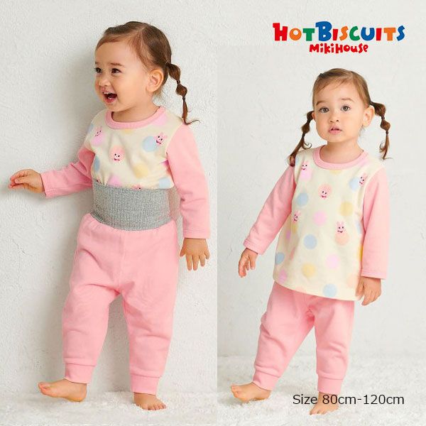 ミキハウスmikihouse 80cm　女の子2点セット水玉/お花 ミキハウスmikihouse 80cm 女の子2点セット水玉⁄お花 - メルカリ