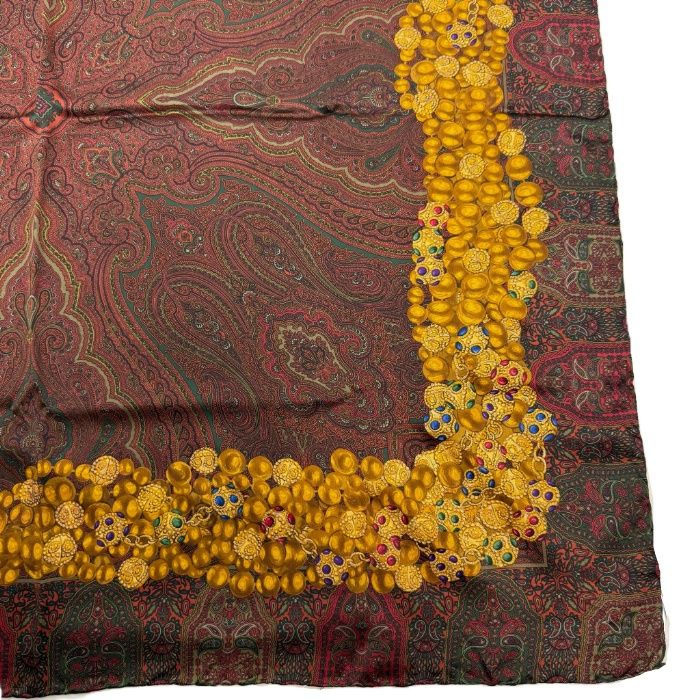 シャネル CHANEL 注文 スカーフ ペイズリー柄 おしゃれ シルク ダーク