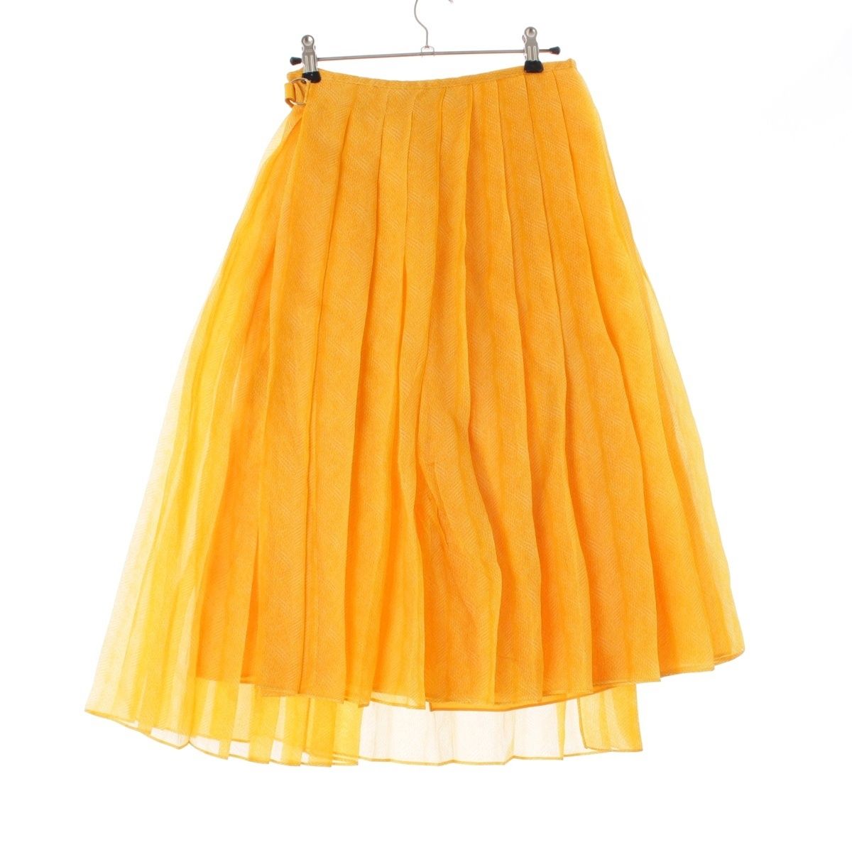 フェンディ 19年 プリーツ スカート ボトムス FQ7108 イエロー 38