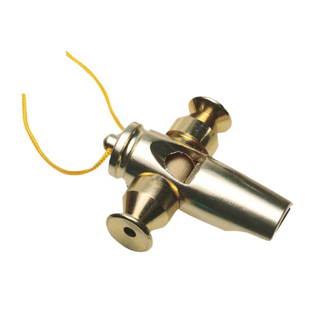 LP エルピー サウンド エフェクトホイッスル Tri-Tone Samba Whistle, Gold Tone LP352