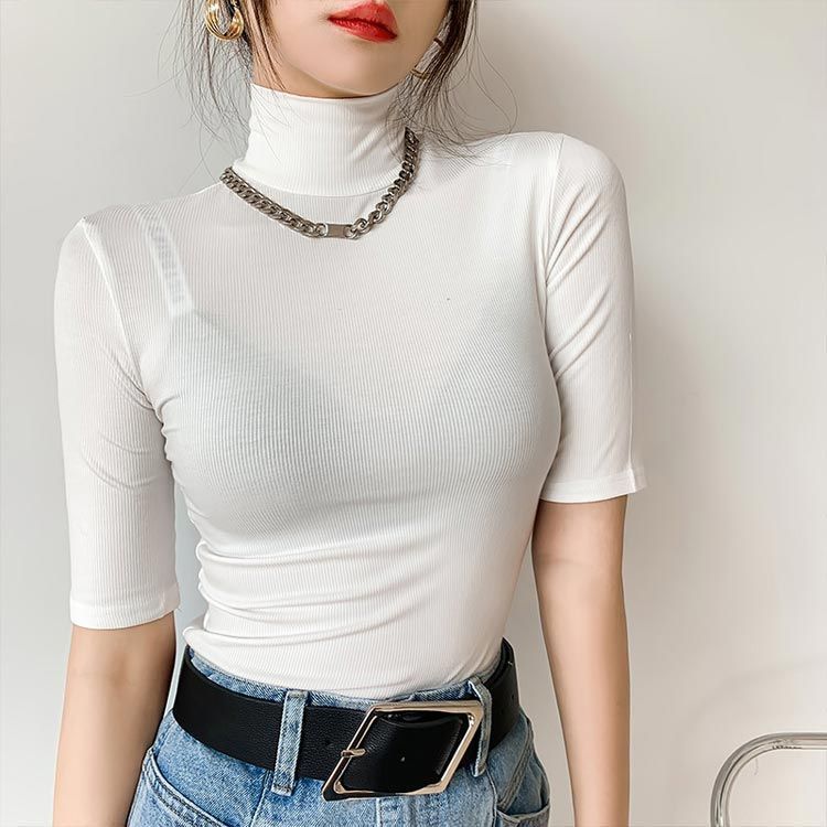 五分袖カットソー カットソー