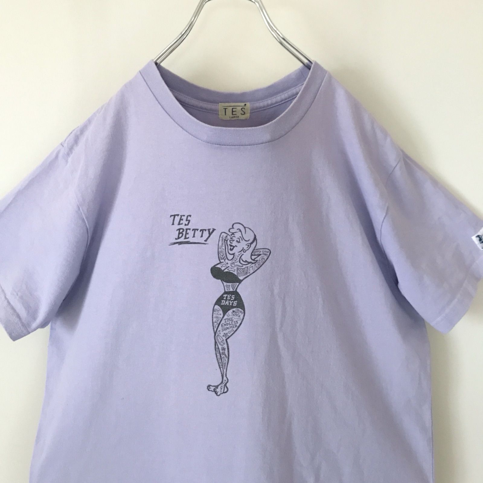 TES エンドレスサマー★TES BETTY/テス ベティ★ピンナップガールTシャツ★メンズL　2404A104