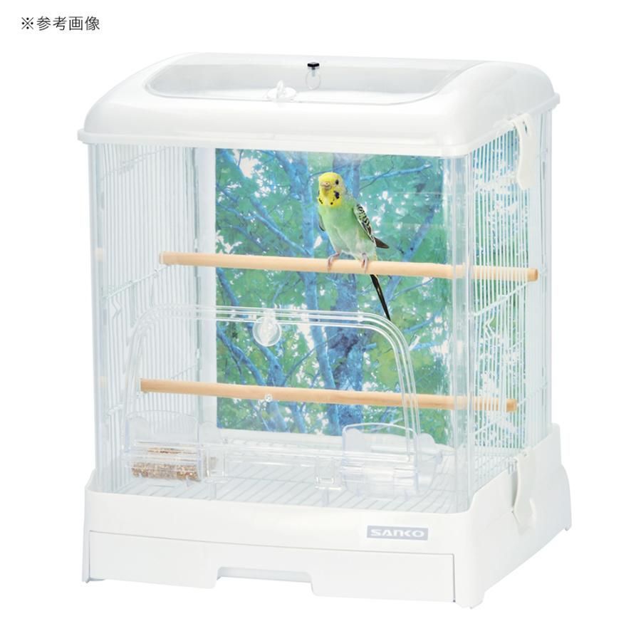 鳥籠 鳥 ケージ 三晃商会 イージーホーム クリアバード 35WH ホワイト 36×34×43cm 鳥かご
