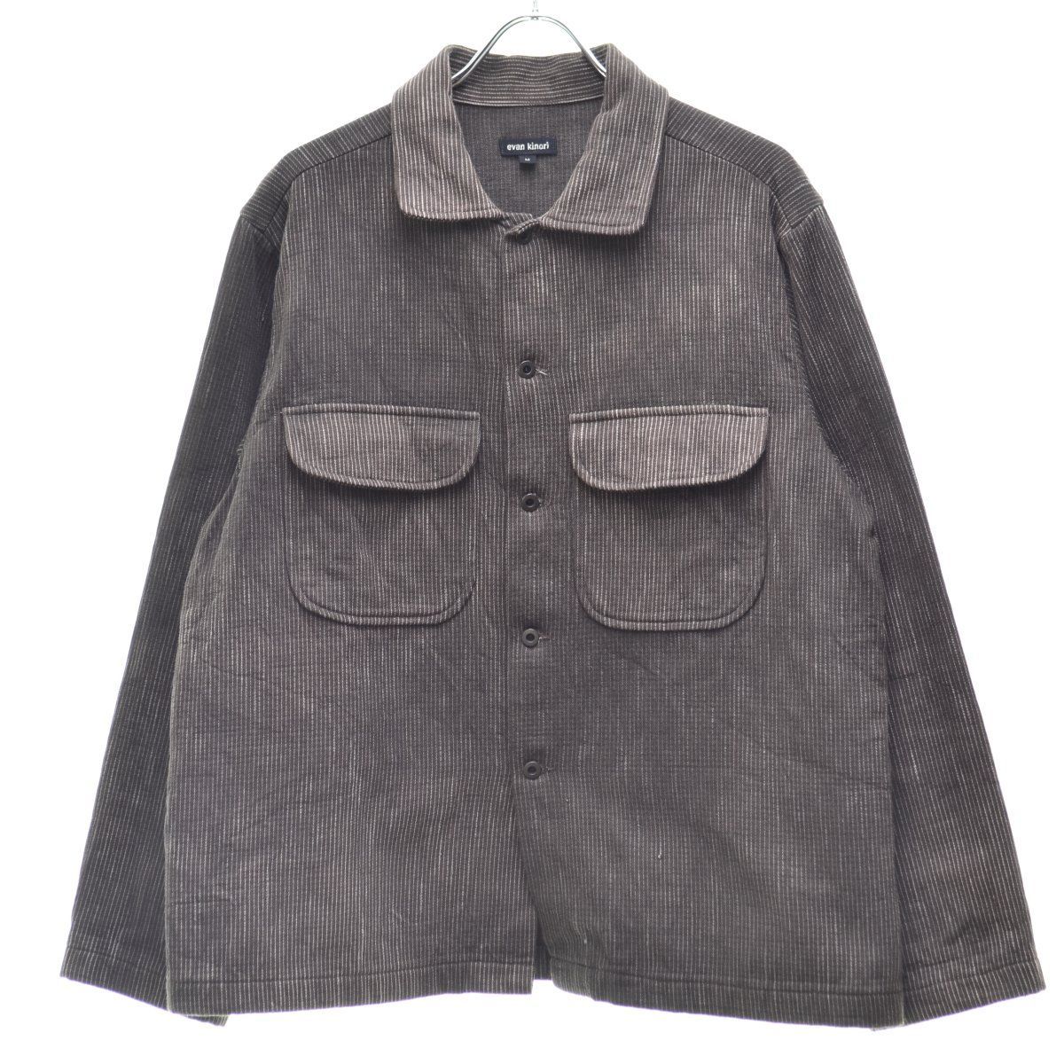evankinori】FIELD SHIRT ヒッコリー ストライプ フィールド長袖シャツ 