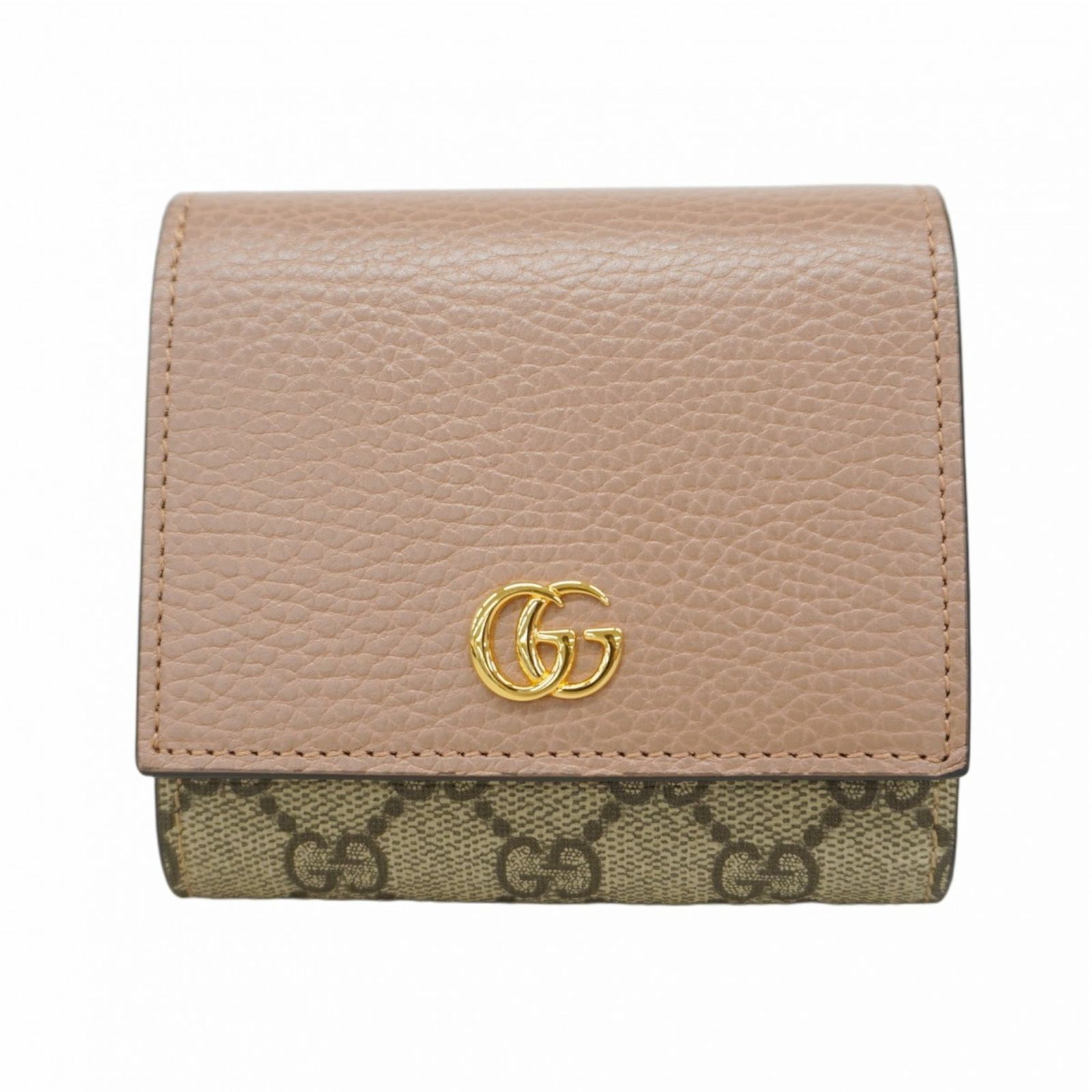 グッチ Gucci グッチ 財布 GGマーモント GGスプリーム 735763 レザー ベージュ レディース
