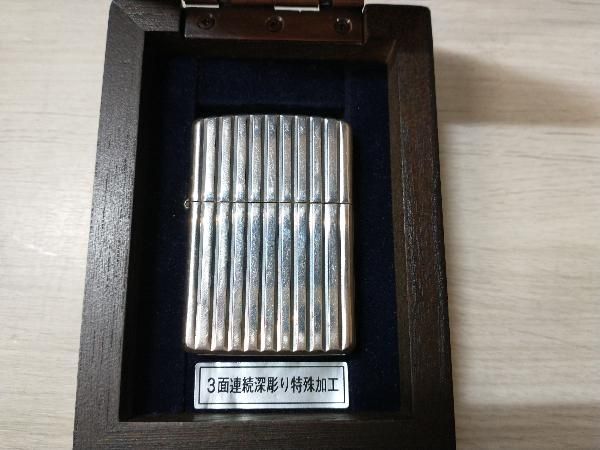 Zippo 2005年製 アーマー 3面連続深彫り特殊加工 ジッポ