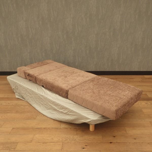 くつろぎソファ マットレス セミシングル ブラウン