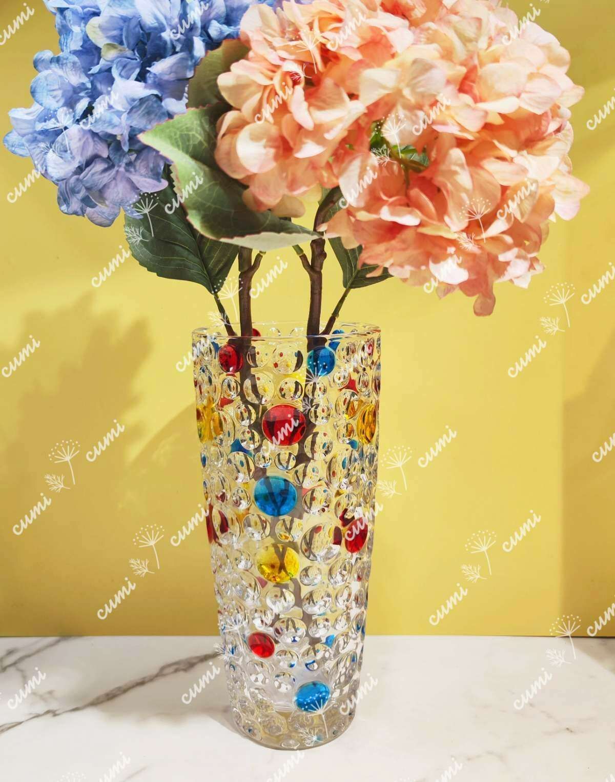 値下げセール！【Vase Lisboa】カラフル 水晶 ガラス 花瓶 クリスタル ...