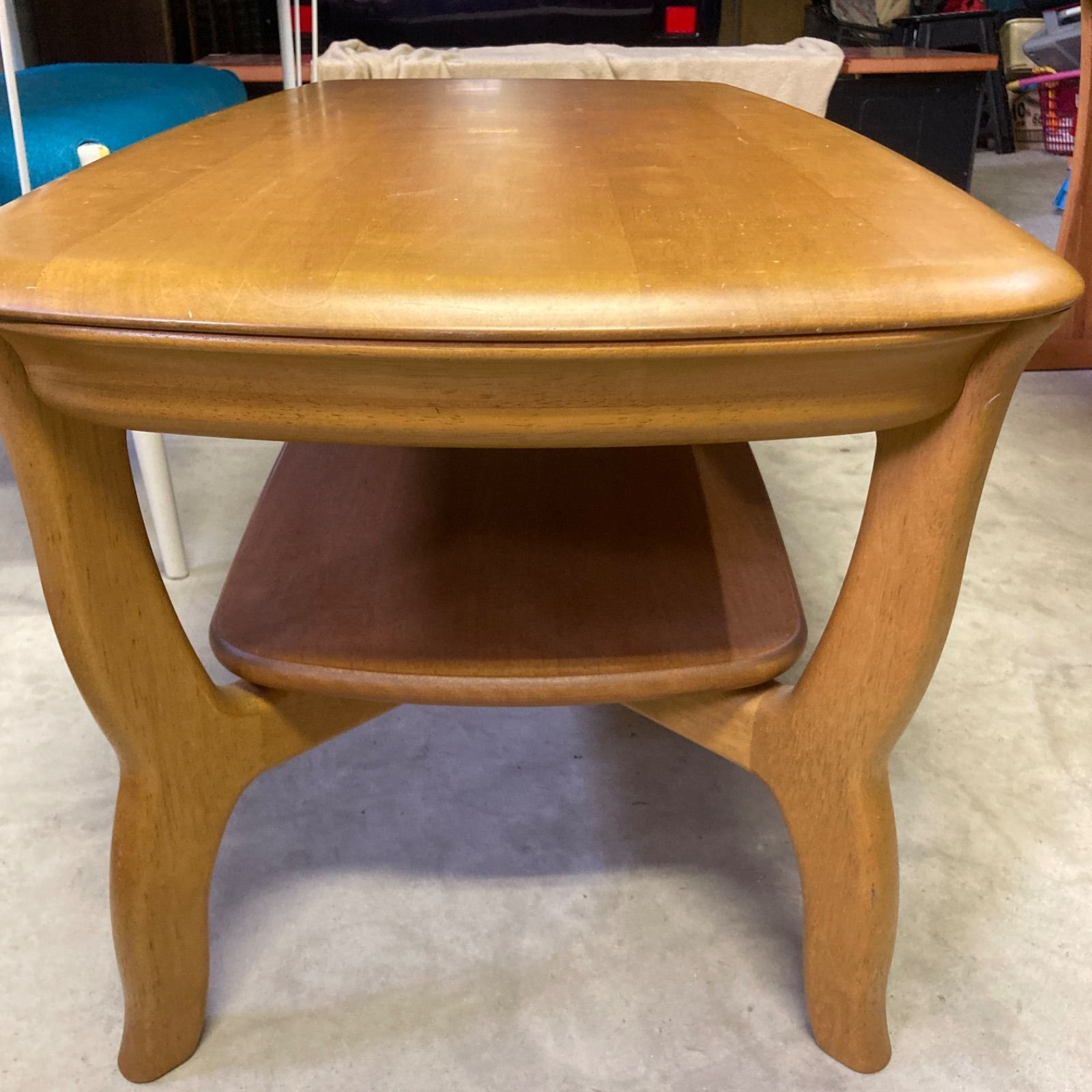 カリモク ローテーブル センターテーブル 木製 レトロ リビング