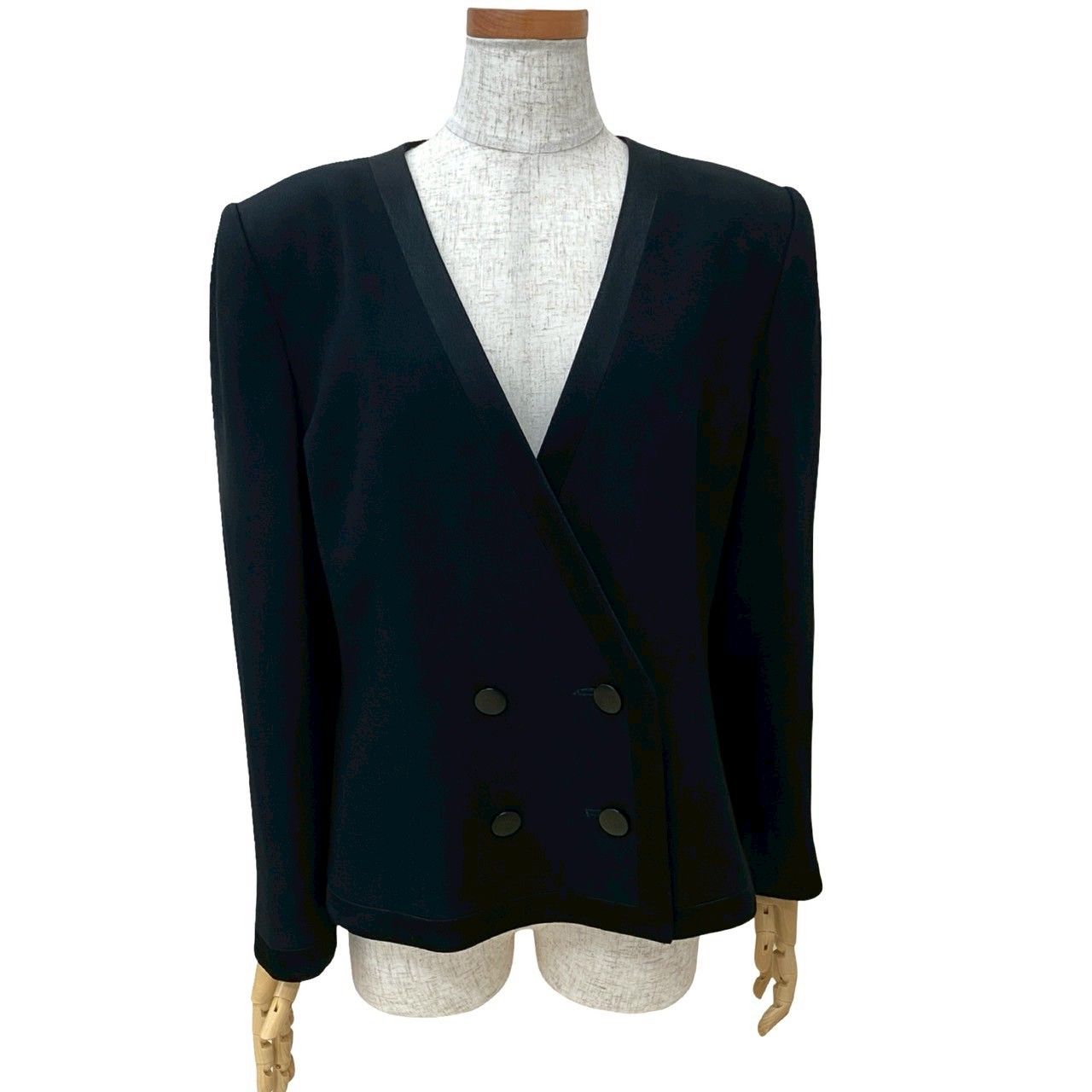 GIVENCHY ジバンシィ ジバンシー ノーカラージャケット 14サイズ アウター レディース ブラック 135-6
