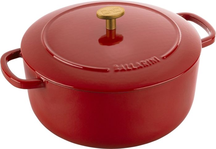 3営業日で発送 バッラリーニ Ballarini ベラモンテ ココット ラウンド２４ｃｍ ポモドーロレッド ABL7002