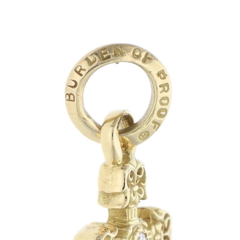 バーデンオブプルーフ k18ミドルクロス 1ダイヤゴールドネックレス