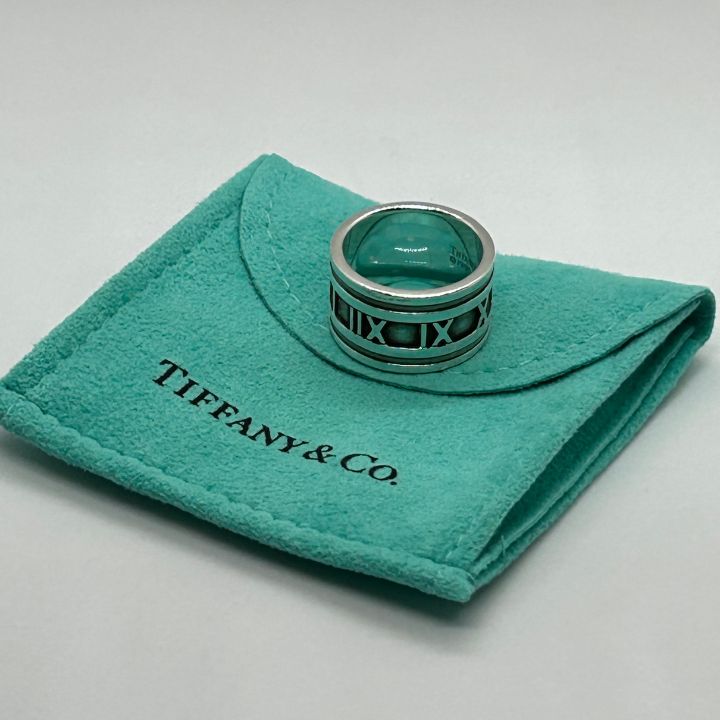 美品 TIFFANY&Co. ティファニー アトラス ワイド リング 13号 TIFFANY & Co. ティファニー アトラスワイドリング シルバー 13