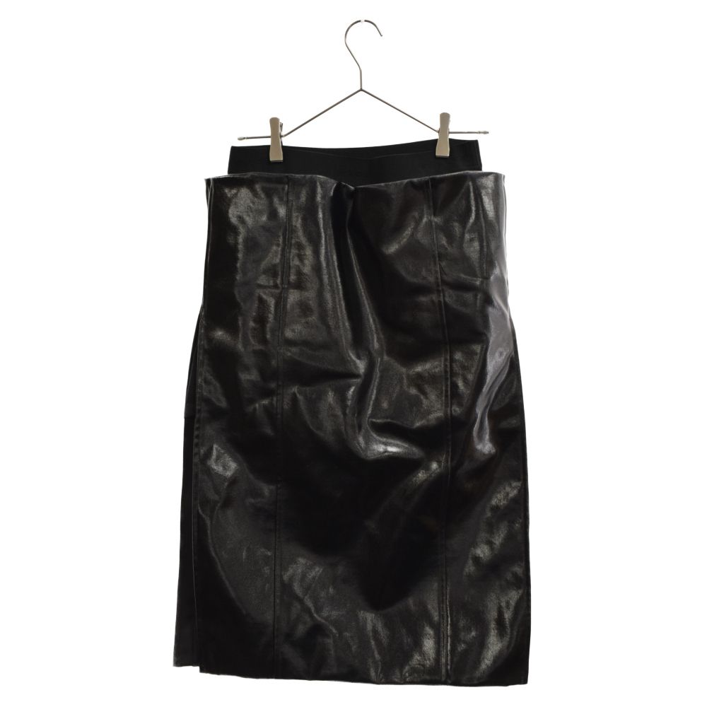 サカイ Sacai コーティングウール スリット パテント スカート ブラック Sacai (サカイ) 23SS パテントスリット スカート レディース ブラック