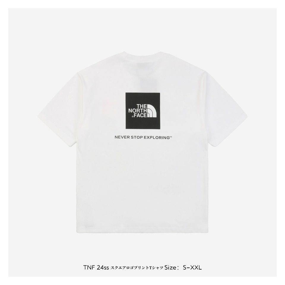 THE NORTH FACE 24ss TNF スクエアロゴプリントTシャツ 男女兼用
