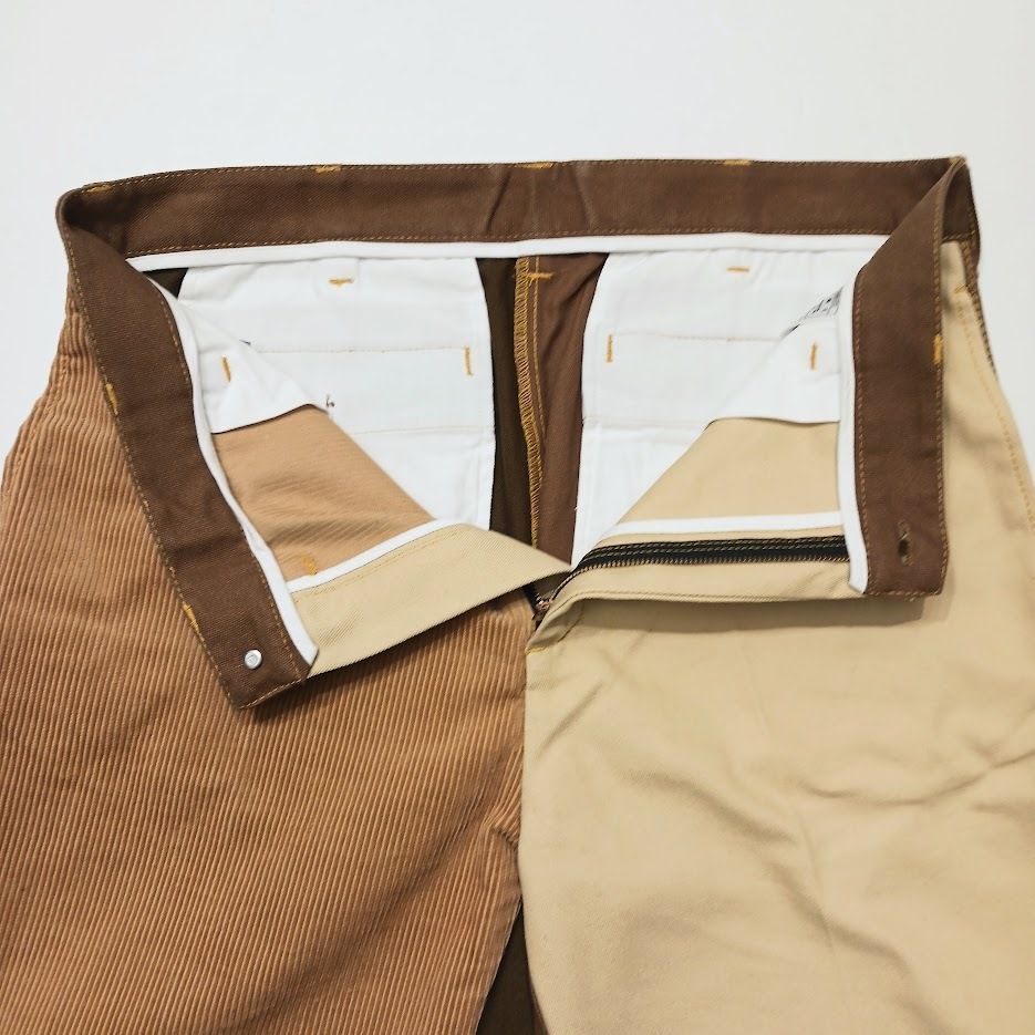 MARNI X CARHARTT WIP BROWN COLOUR BLOCK TROUSERS マルニ