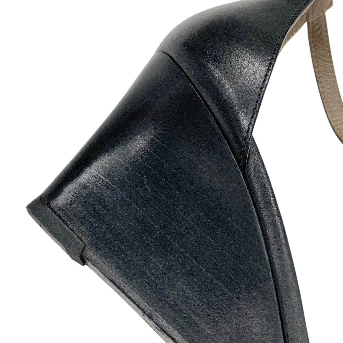 エルメス HERMES レジェンド サンダル 靴 シューズ レザー ブラック  