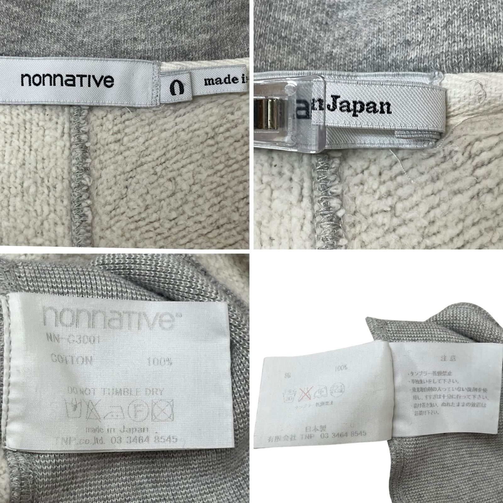 nonnative (ノンネイティブ) DWELLER HOODED HALF ZIP COTTON SWEAT 