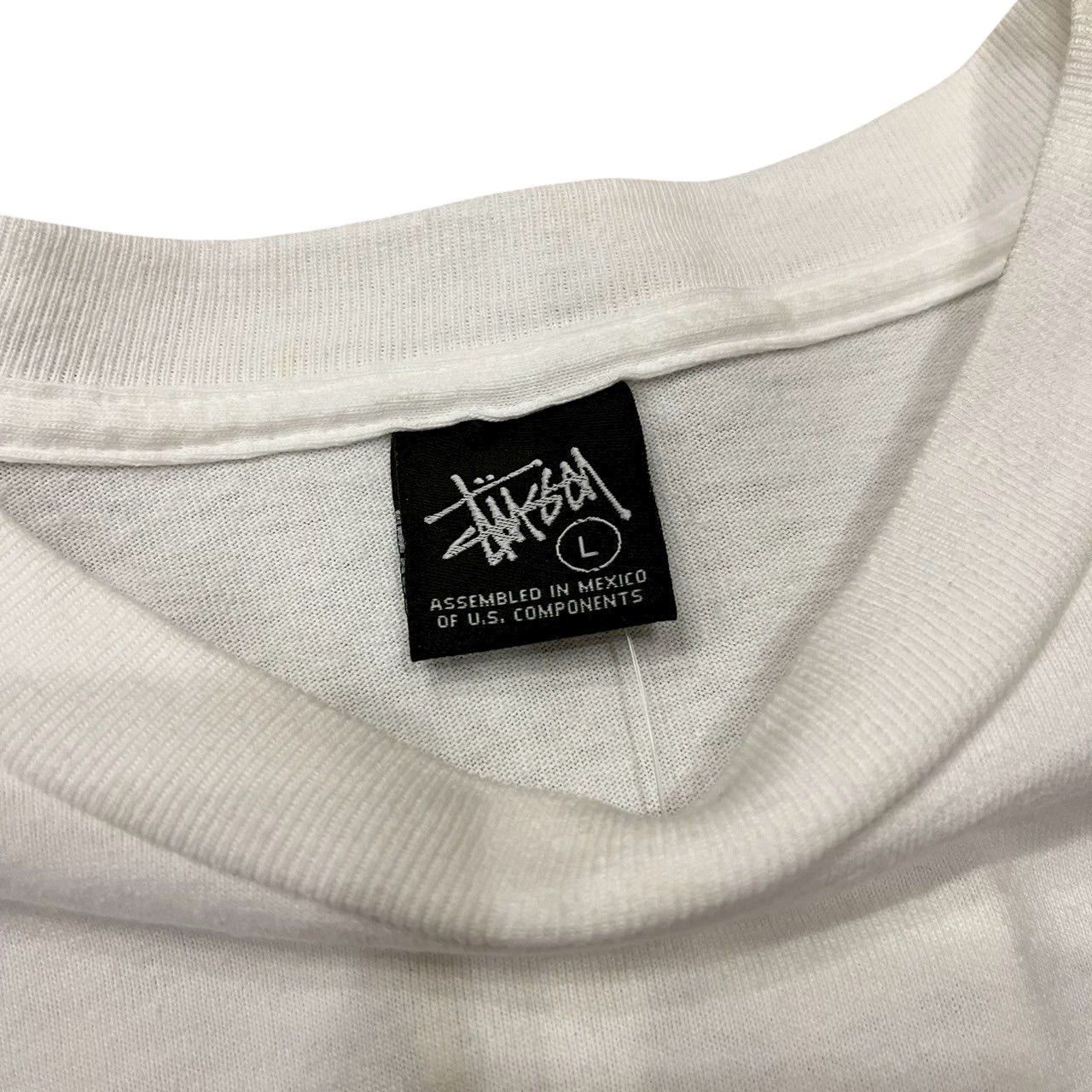 00s Deadstock!! ビンテージ STUSSY プリント Tシャツ L ホワイト 