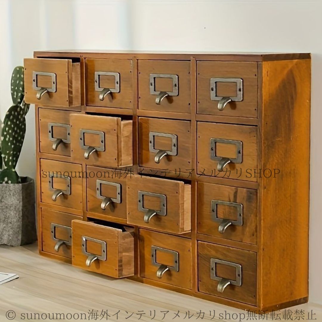 アンティーク薬箱レトロ 小物入れ デスク収納 ミニチェスト 引き出し 卓上 薬箱 レトロ