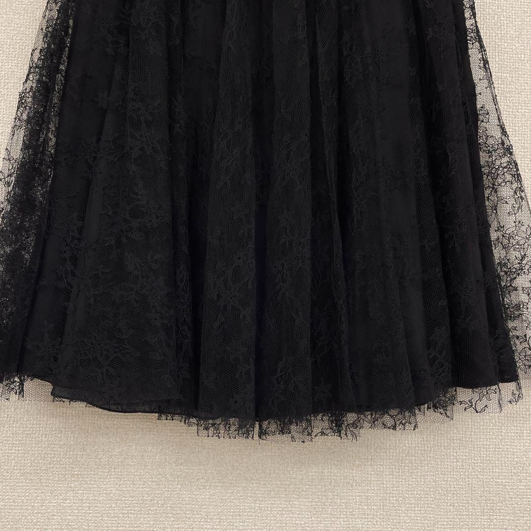 ◎VALENTINO ヴァレンティノ 総レース スカート フレア 花柄 チュール