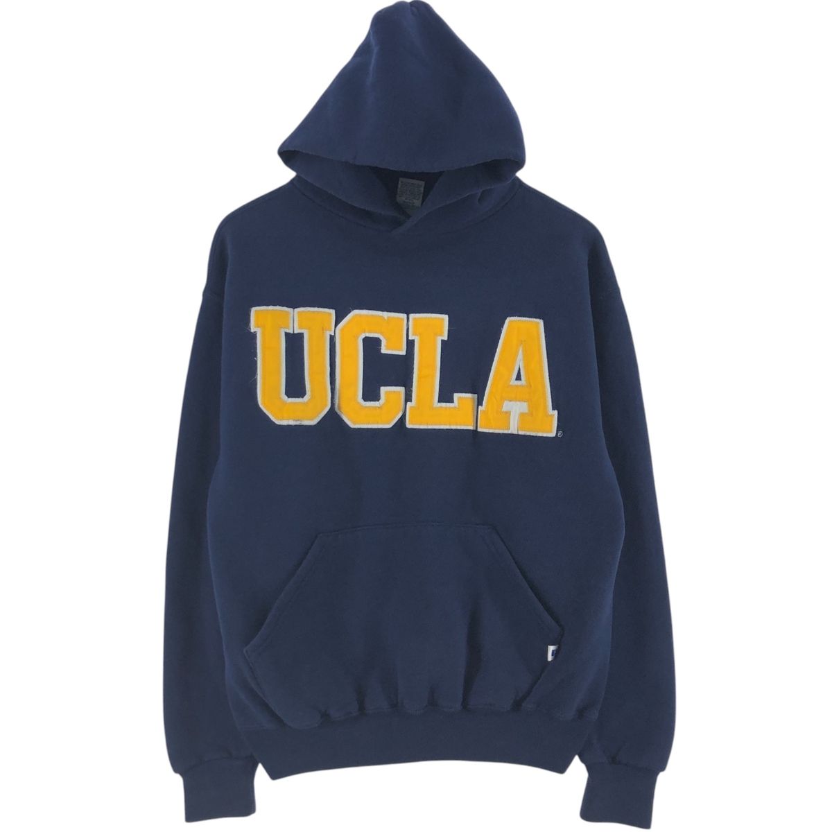 古着 90年代 ラッセル Russell UCLA カリフォルニア大学 ロサンゼルス校 カレッジ スウェットハーフジップパーカー メンズM相当/eaa514505