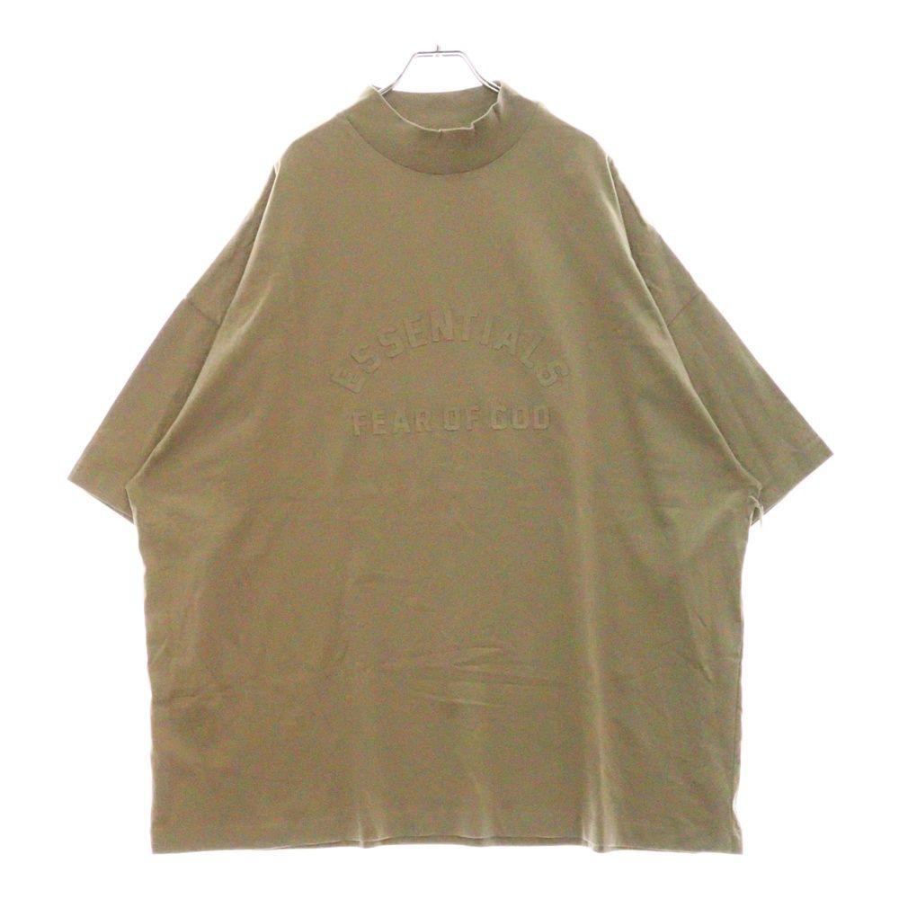 FEAR OF GOD ESSENTIALS フィアオブゴッド エッセンシャルズ S|S T-SHIRT ラバーロゴ半袖Tシャツ ベージュ