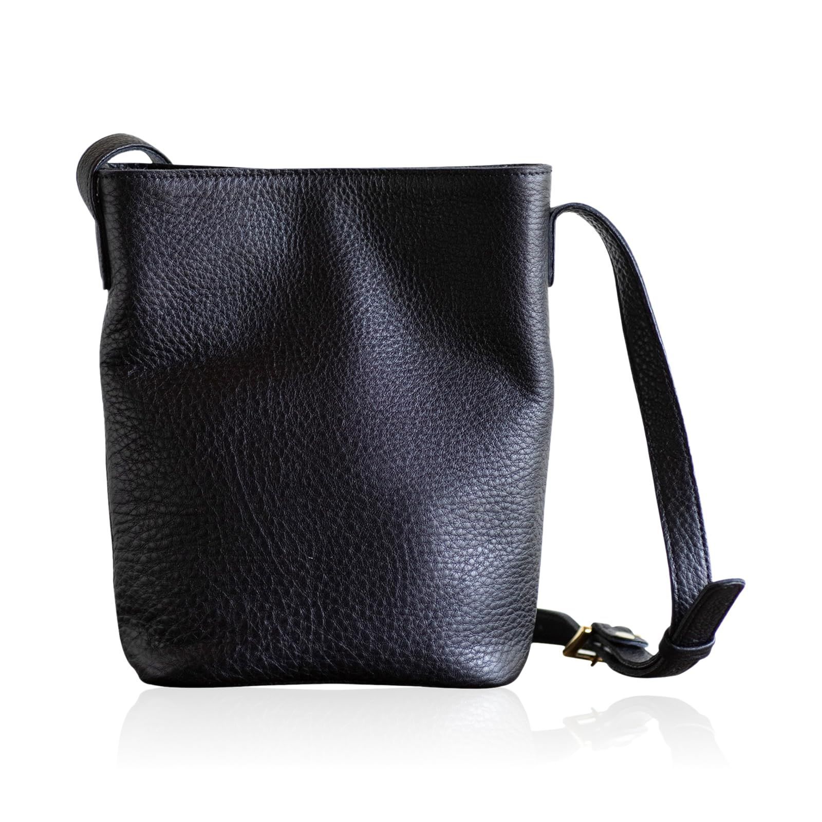 ブラック artigianoworks バケツ型ショルダー 本革 姫路レザー ハンドバッグ 2WAY レディース 軽量 大容量 おしゃれ ブラック as-23ss