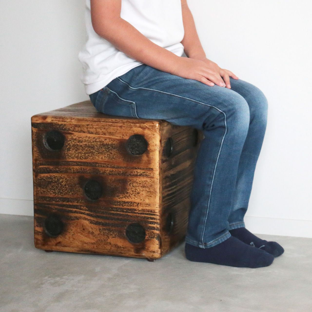 masterwal 木製サイドテーブル 日本製 ※接合部分にガタあり PEG SIDE