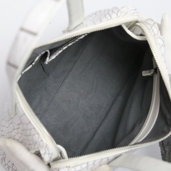 クロコダイル lb3208 ハンドバッグ ホワイト CROCODILE クロコダイル