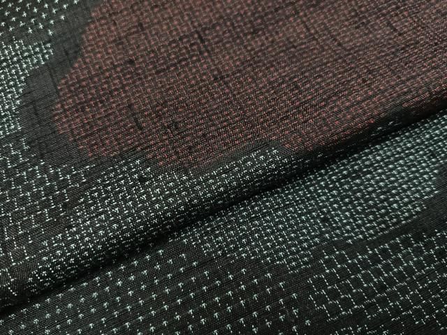 平和屋着物○結城紬 100亀甲 雲重ね文 正絹 逸品 AAAY9000ph