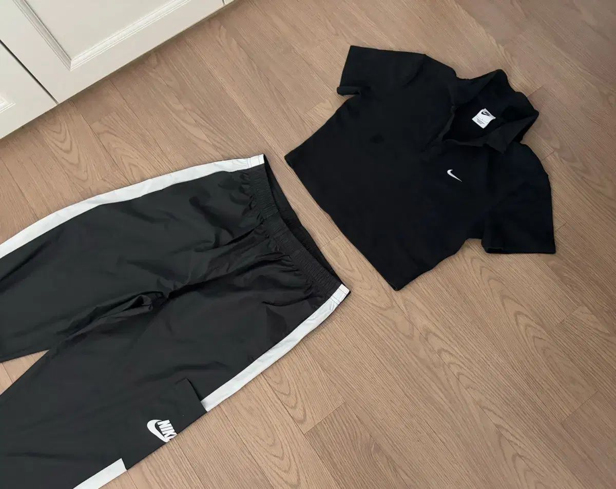 NIKE ナイキ ウーブン ジョガーパンツ ポロ クロップドTシャツ セット レディース L