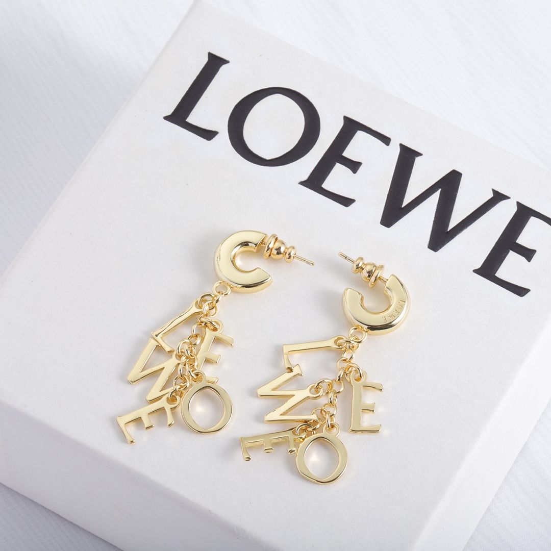 LOEWE)ロエベ 全新未使用 アナグラムロゴデザインイヤリング モダンな 