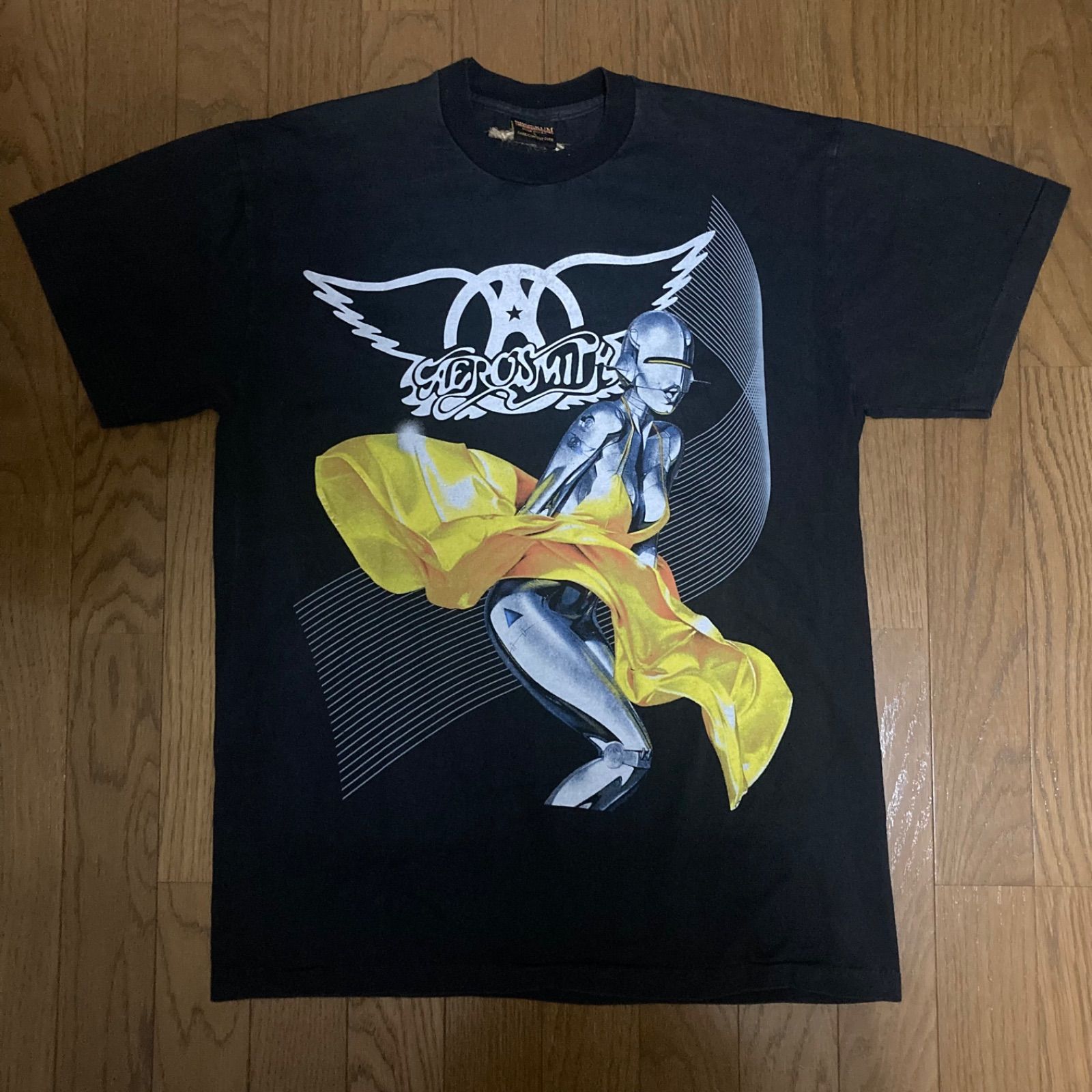 【美品】エアロスミス Aerosmith 2001 空山 Tシャツ ソラヤマ L Aerosmith 2001 Just Push Play Tour Shirt Black Size L Hajime