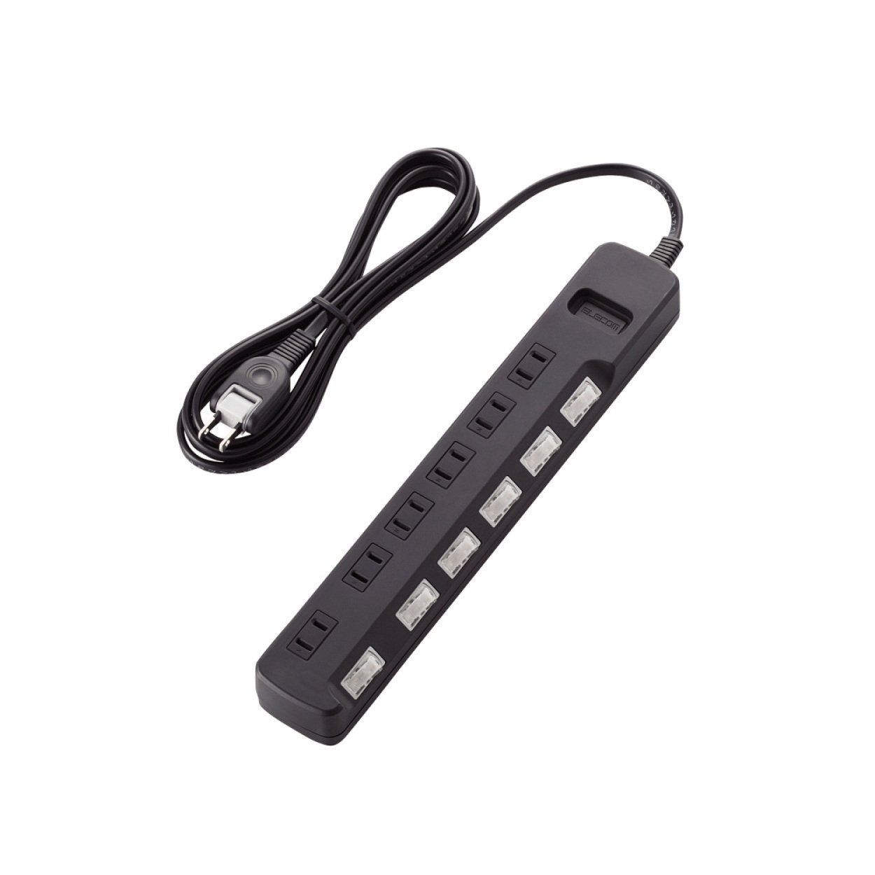 SALE，新作登場 【特価商品】個別スイッチ スイングプラグ 雷ガード 6個口 2.5m 電源タップ ブラック エレコム T-K5A-2625BK UPS(無停電電源装置)