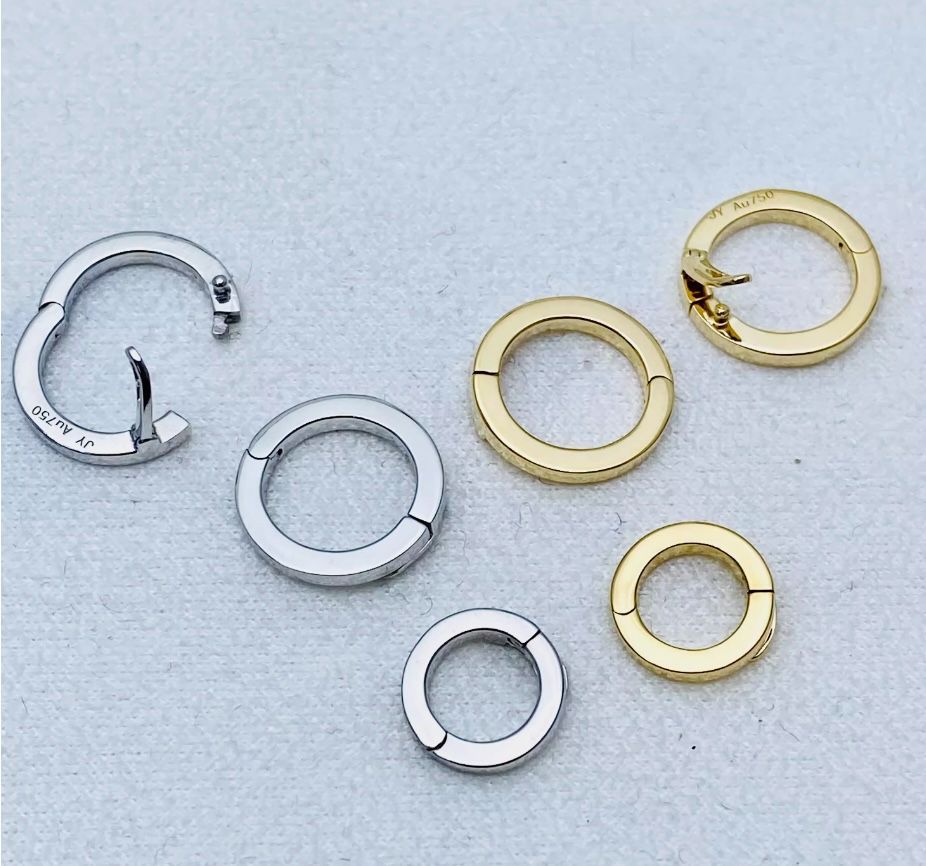 K18YG WG PG クラスプ オーバル チェーンパーツ 開口 18K パーツ