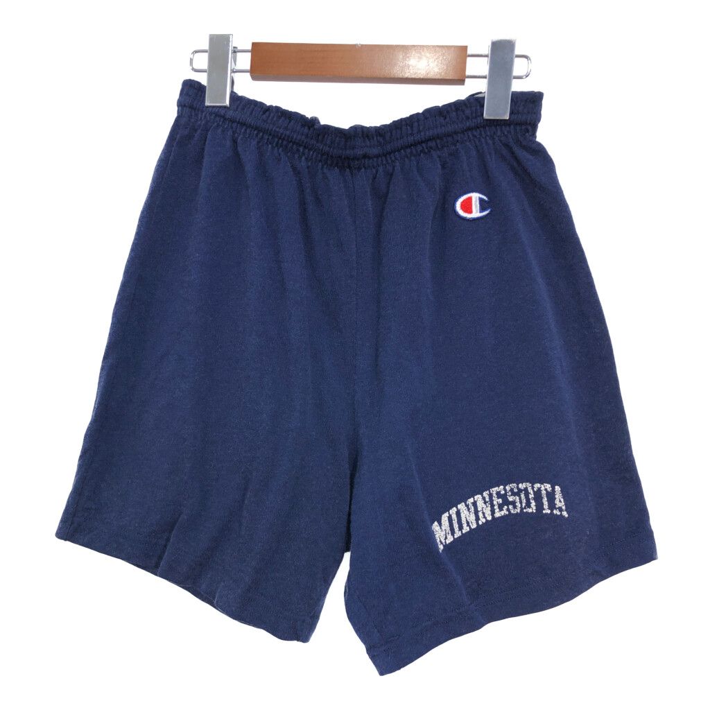 80年代 Champion チャンピオン ジャージ ショートパンツ カレッジ ネイビー メンズ L 古着 U0771