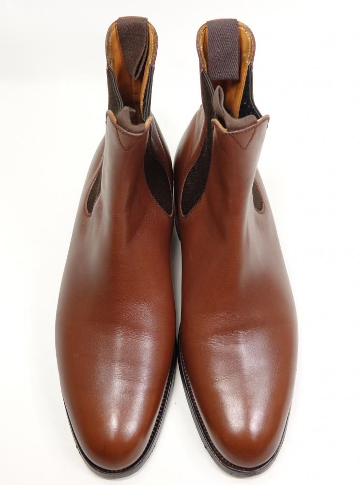 615 0925 上 JMウエストン チェルシーブーツ サイドゴアブーツ ブラウン カーフ 6 B 705