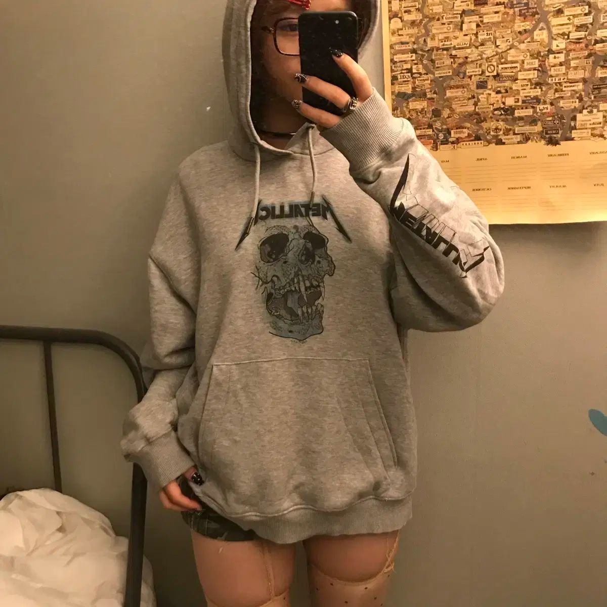 METALLICA メタリカ ゴスパンク ロック フードTシャツ