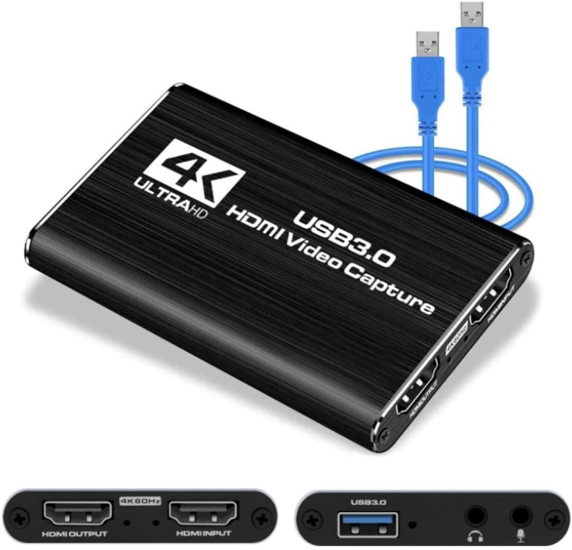 Chilison HDMI キャプチャーボード ゲームキャプチャー USB Type C ビデオキャプチャカード 1080P60Hz ゲーム実況生配信、画面共有、録画、ライブ会議に適用 小