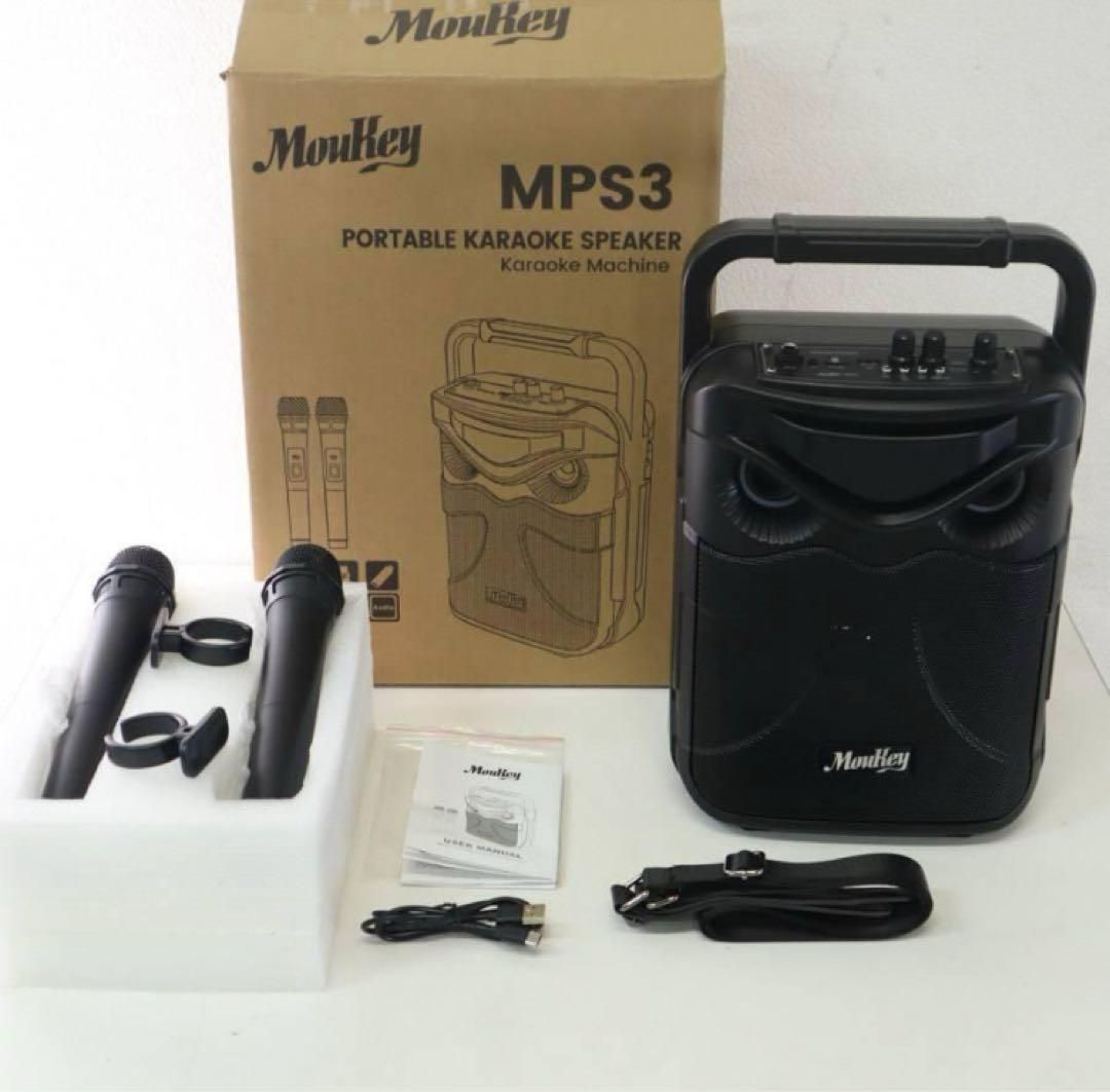 新品 MouKey MPS3 無線 ポータブルスピーカー マイク2本 イベントに