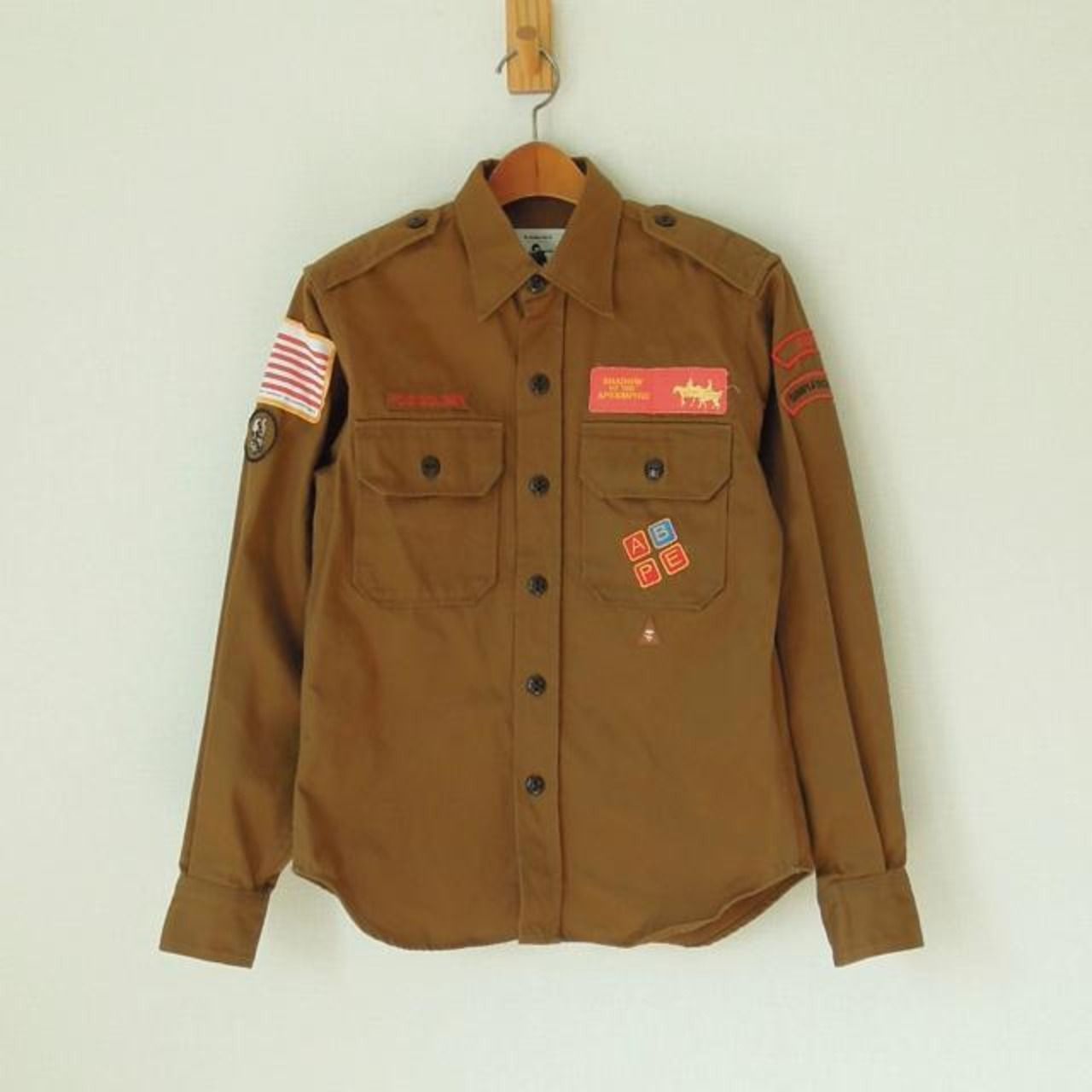 BAPE A BATHING APE エイプ Boy Scouts Shirt BAPE RELAXED FIT