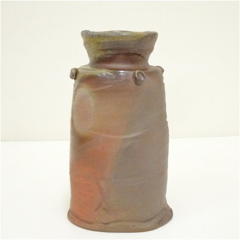 備前焼 高原昌治造 擂座花入（共箱） 花入れ 茶道 茶道具 花瓶