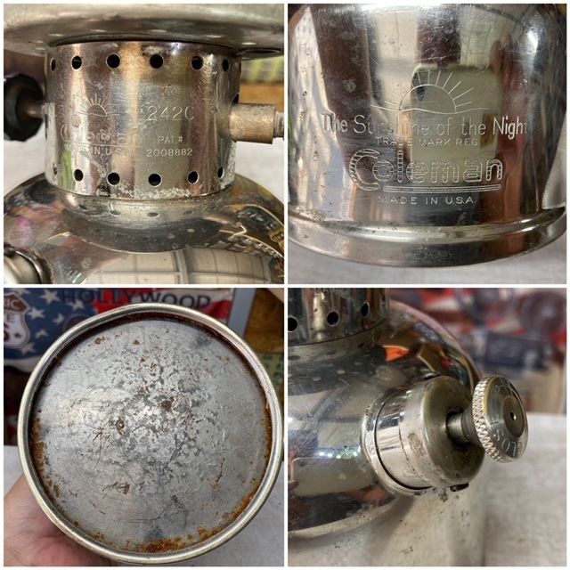 コールマン Coleman ランタン 1950年3月 242C 美品 オールド