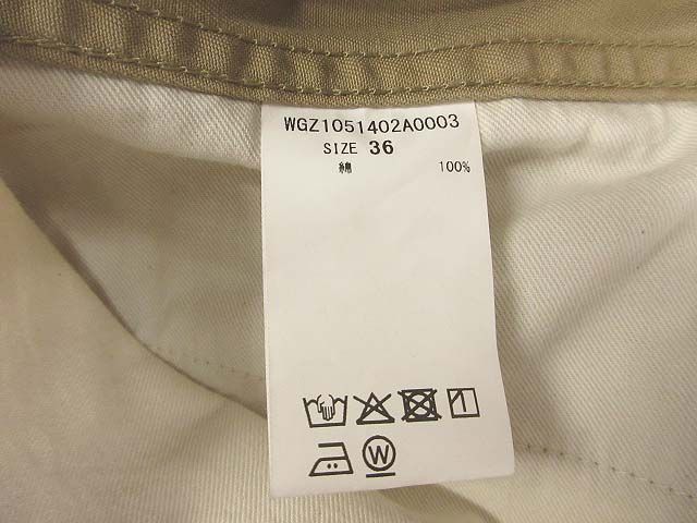 ジャケット ウィムガゼット Whim Gazette バイオ加工 チノパンツ キャメル 36トラウザーズ ボトムス 難あり
