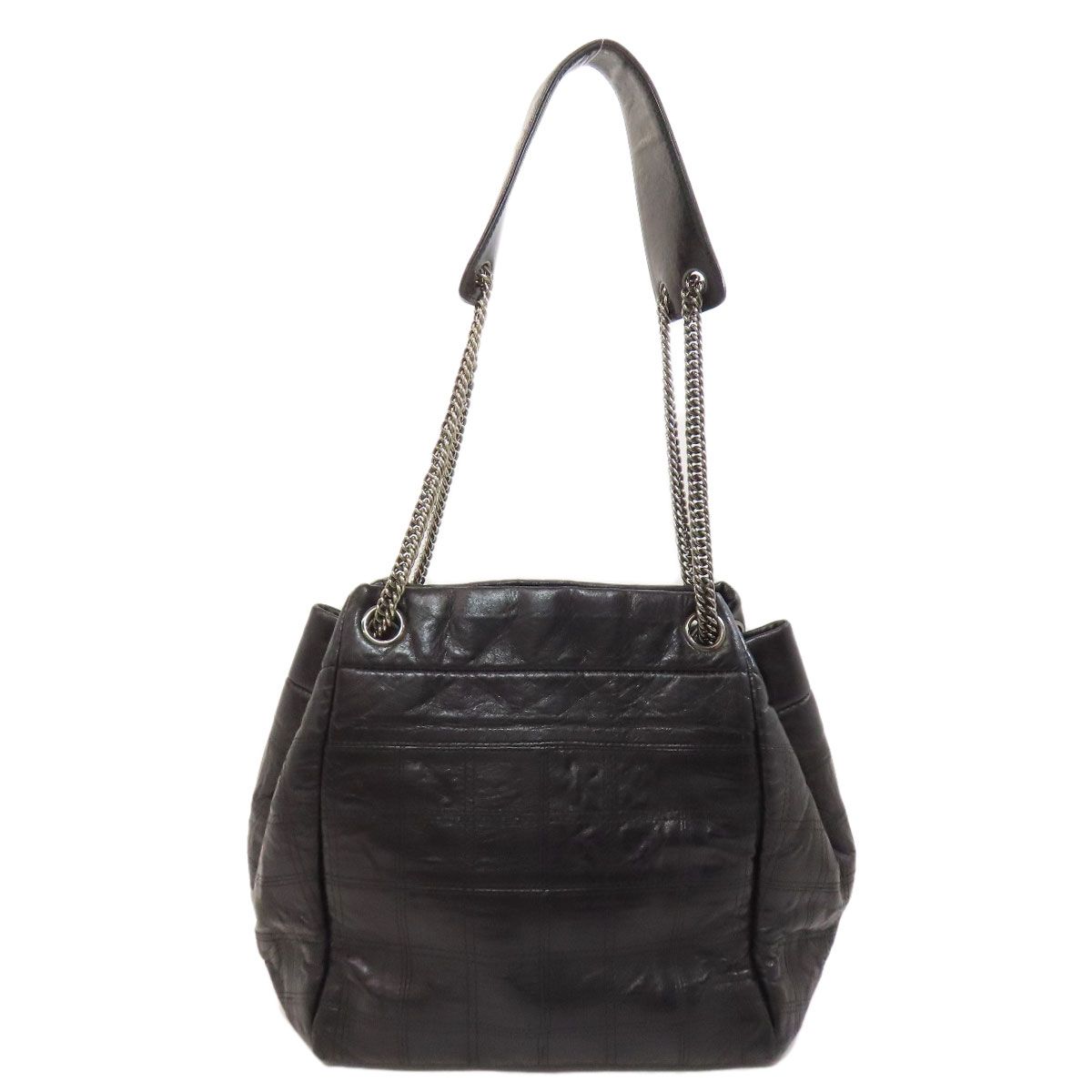 CHANEL シャネル チョコバー シルバー金具 カーフ ショルダーバッグ CHANEL シャネル チョコバー シルバー金具 ショルダーバッグ