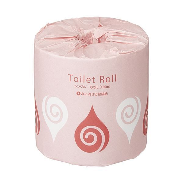TANOSEEトイレットペーパー 個包装 シングル 芯なし 150m 1ケース 48ロール