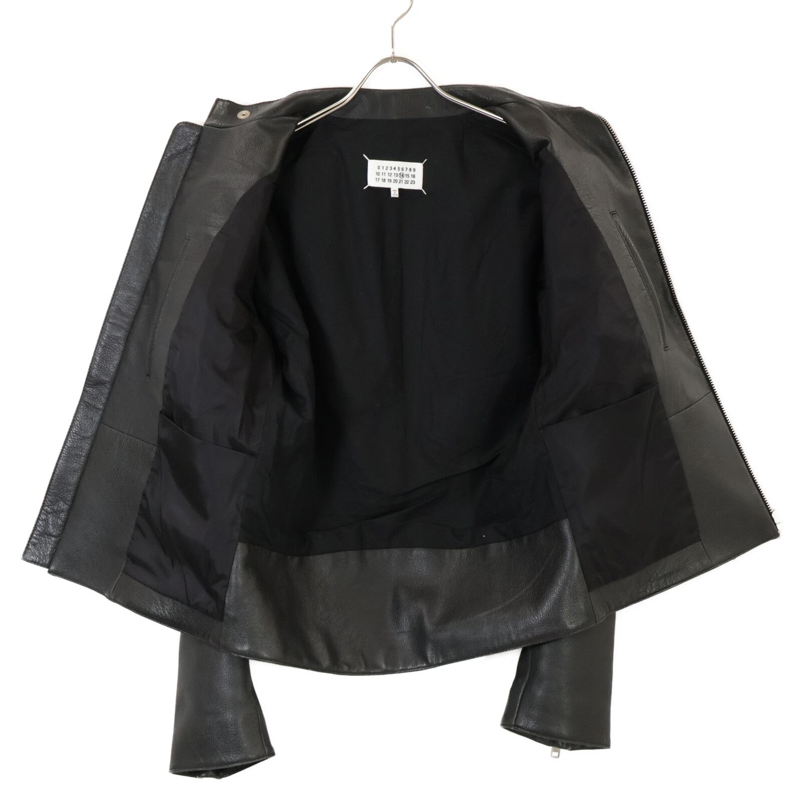 メゾンマルジェラ ゴートレザー 八の字ライダース 46