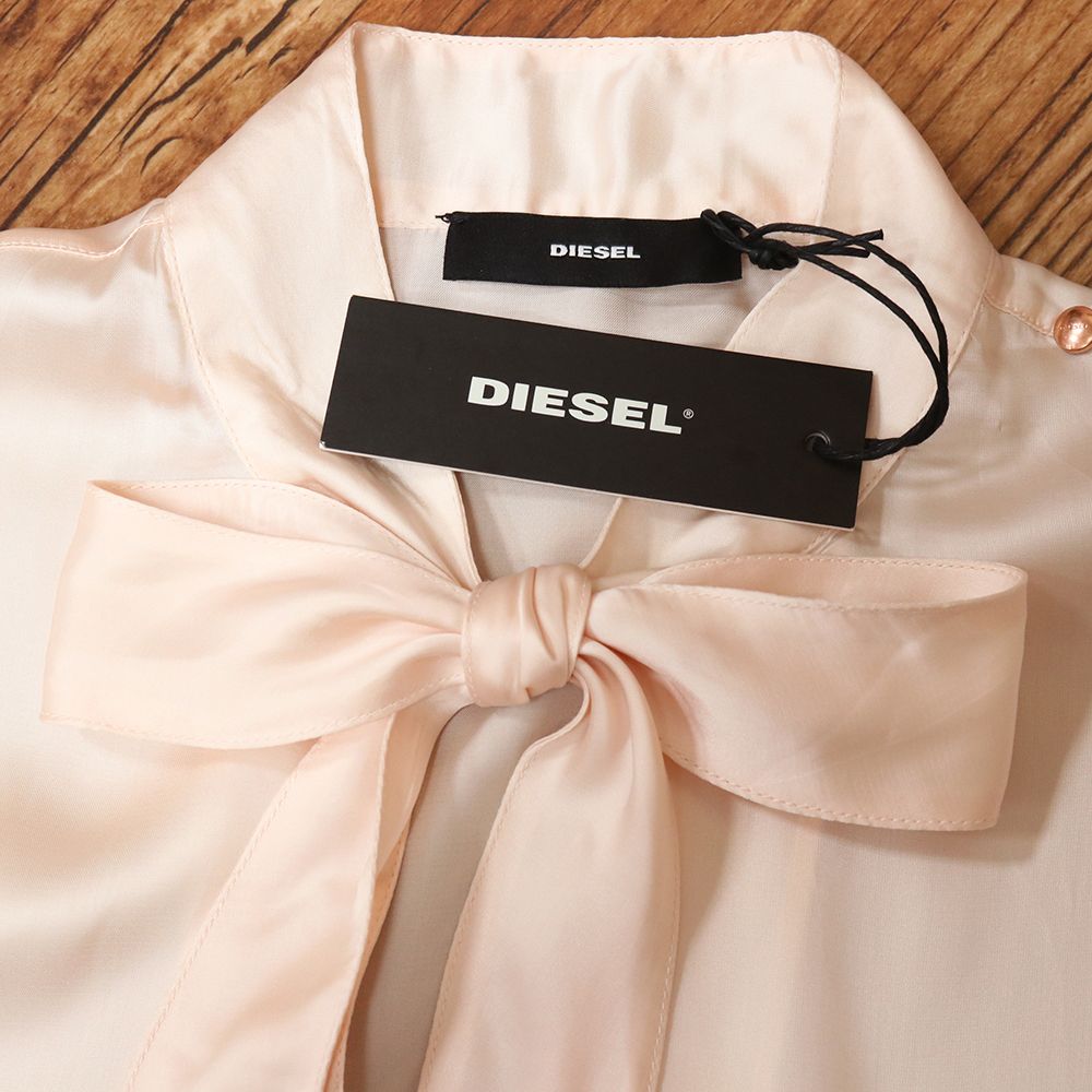 ディーゼル　リボンブラウス 春夏/DIESEL/XSサイズ/半袖ブラウス プルオーバー ボウタイ