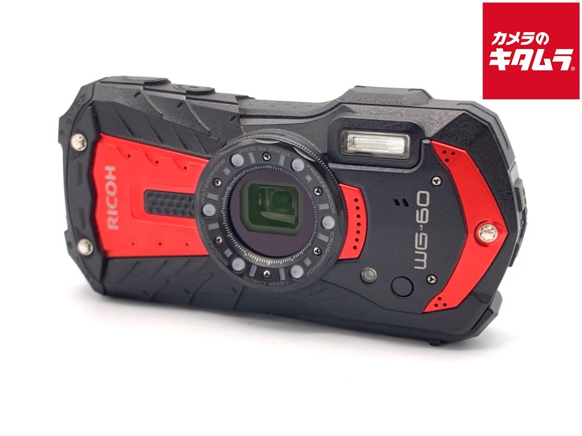 RICOH リコー WG-60 デジタルカメラ　動作確認済み　中古 中古】 【並品】 リコー WG-60 レッド WG-60 / デジタルカメラ / 製品